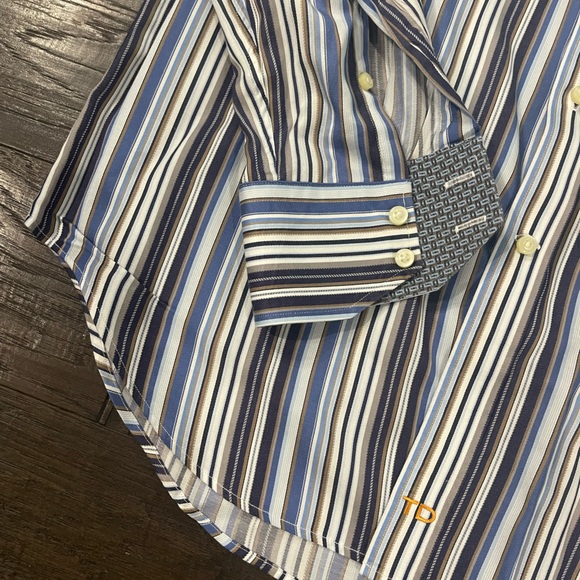 Thomas Dean TD Mens Long Sleeve Button Down Size Medium Great Condition - Picture 3 of 6